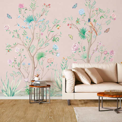 papier peint peonies