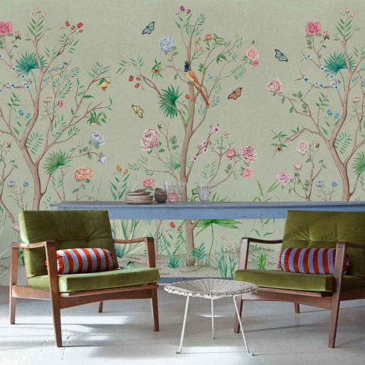 papier peint peonies