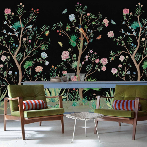 papier peint peonies