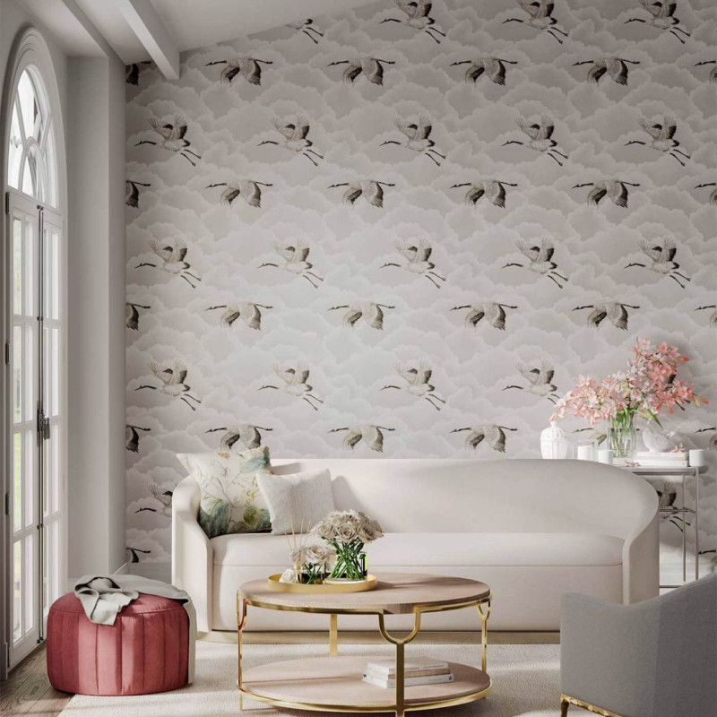 papier peint cranes in flight
