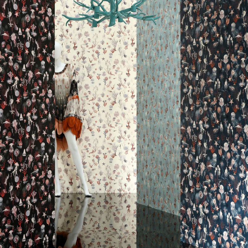 papier peint corail