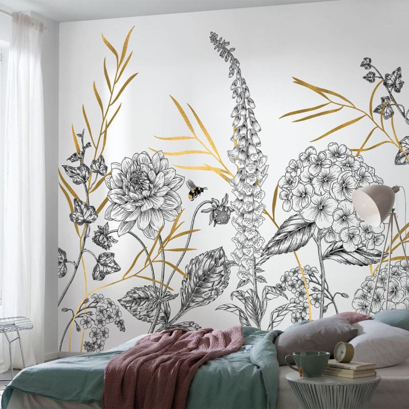 papier peint bumble bee