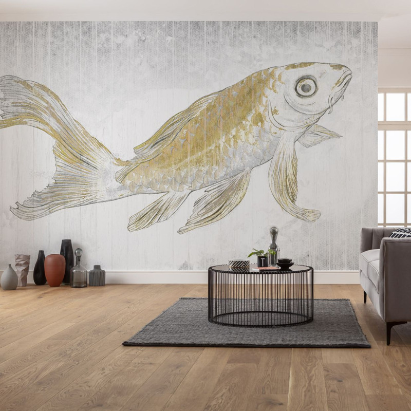 papier peint golden koi