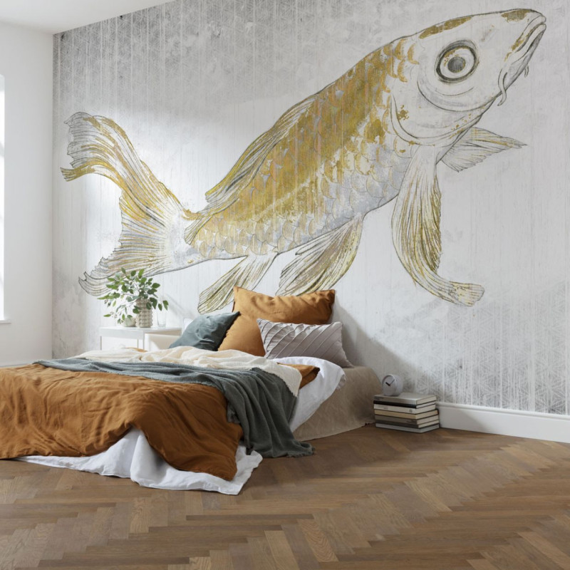papier peint golden koi
