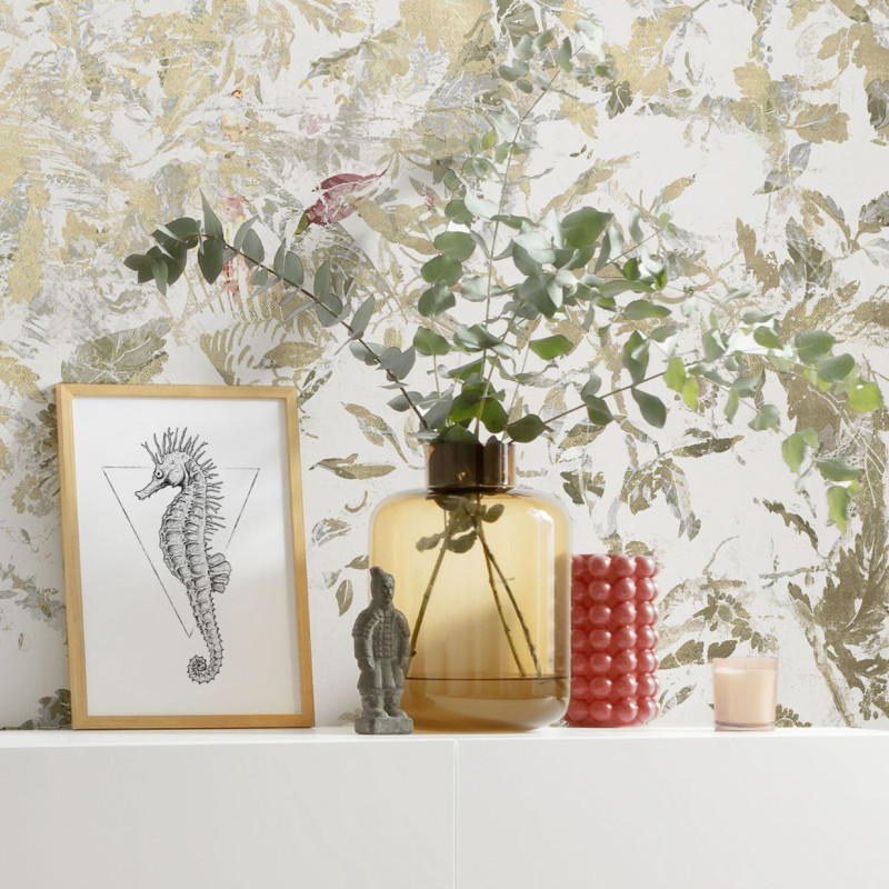 papier peint golden feather