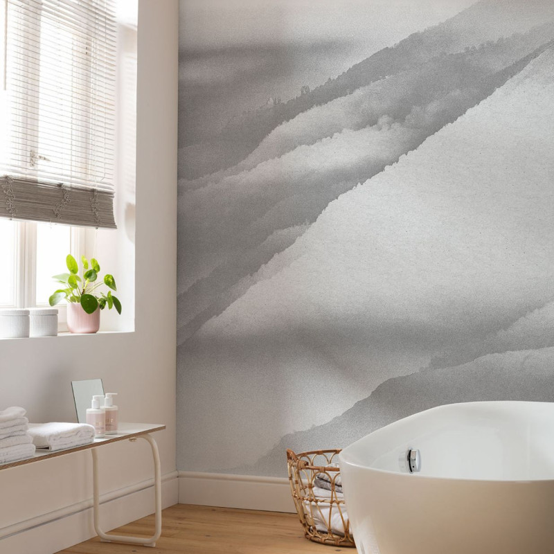papier peint  White noise mountain