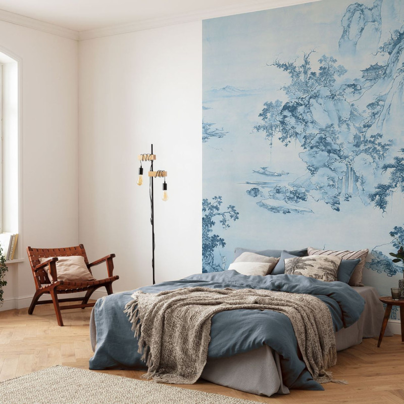 papier peint blue china