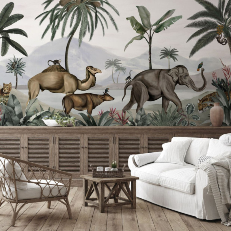 papier peint wild india