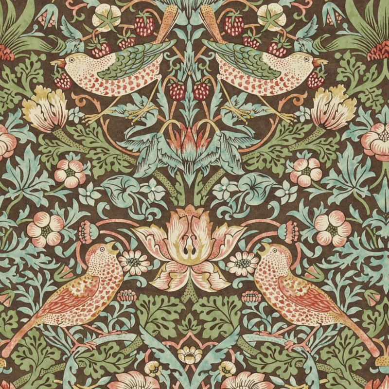 Strawberry thief chocolate/slate 	216868
