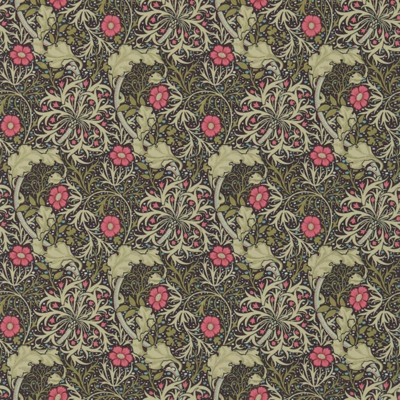 Morris seaweed ebony/poppy 	216851