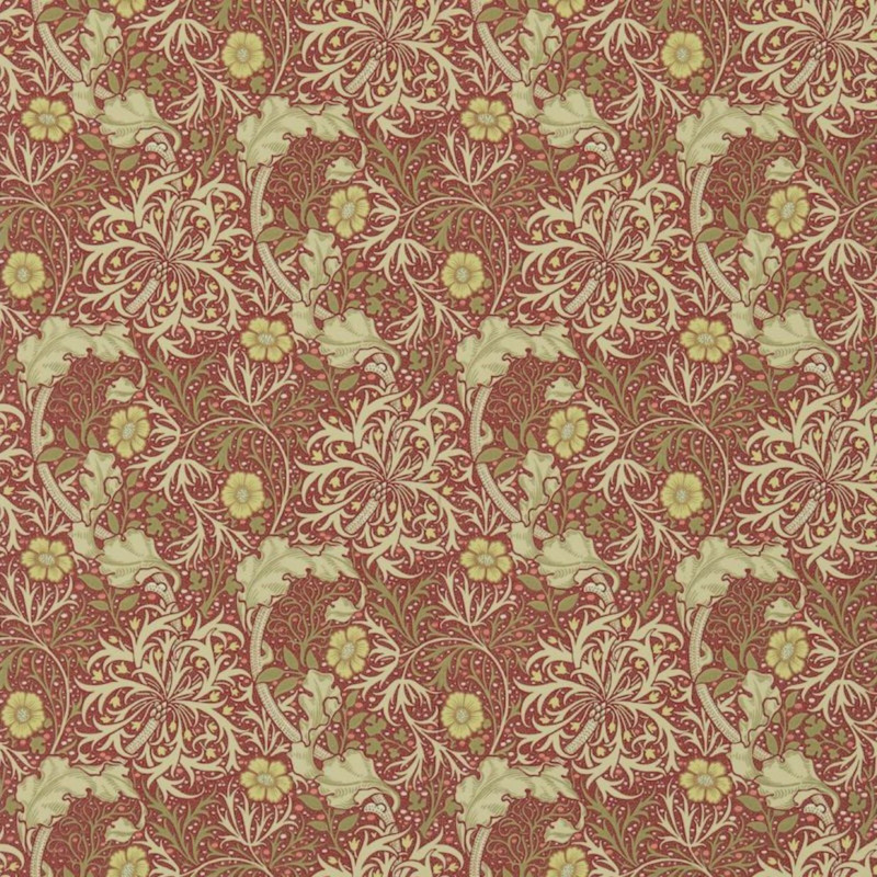 Morris seaweed red/gold 	216846