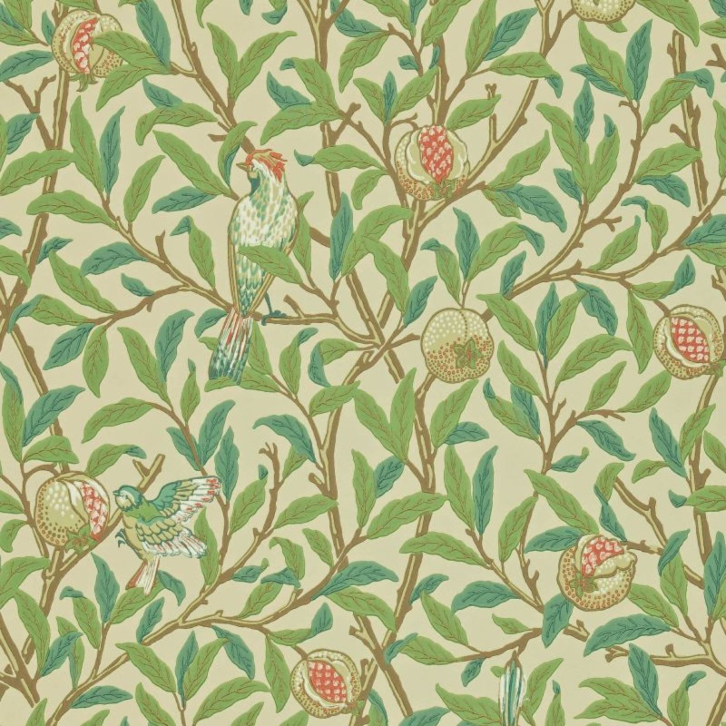 Bird & pomegranate bayleaf/cream 	216841