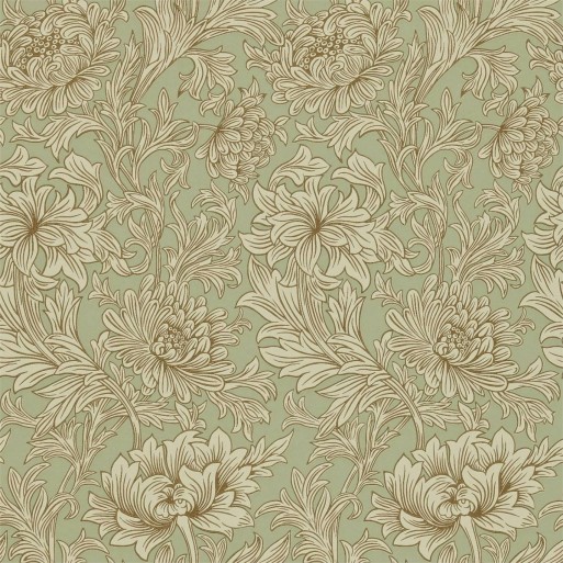 Chrysanthemum toile eggshell/gold 216861