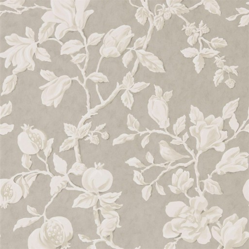 Magnolia & Pomegranate silver/linen 215722