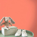 papier peint uni corail