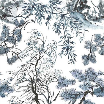 Tissu Winter Palace Indigo FDG2297/01