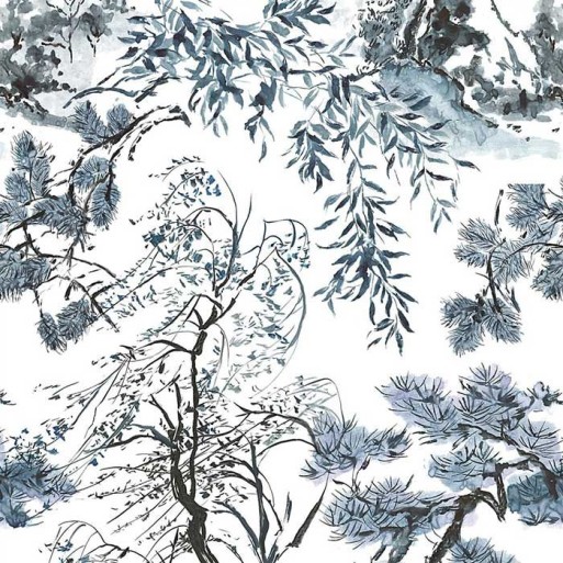 Tissu Winter Palace Indigo FDG2297/01