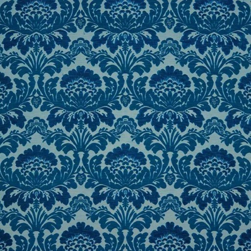 Tissu Velours Duomo Bleu Turquin 10644.65
