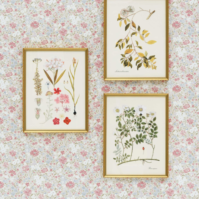 papier peint fleurettes lelièvre