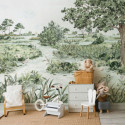 papier peint Les Marais des Aigrettes les dominotiers