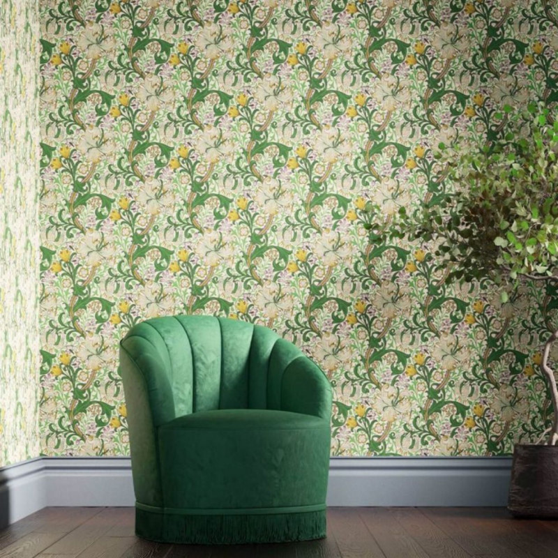 papier peint golden lily morris & co