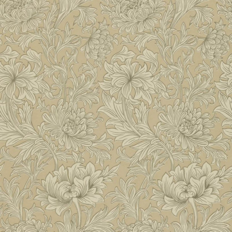 Chrysanthemum toile  Ivory/Gold DMOWCH103