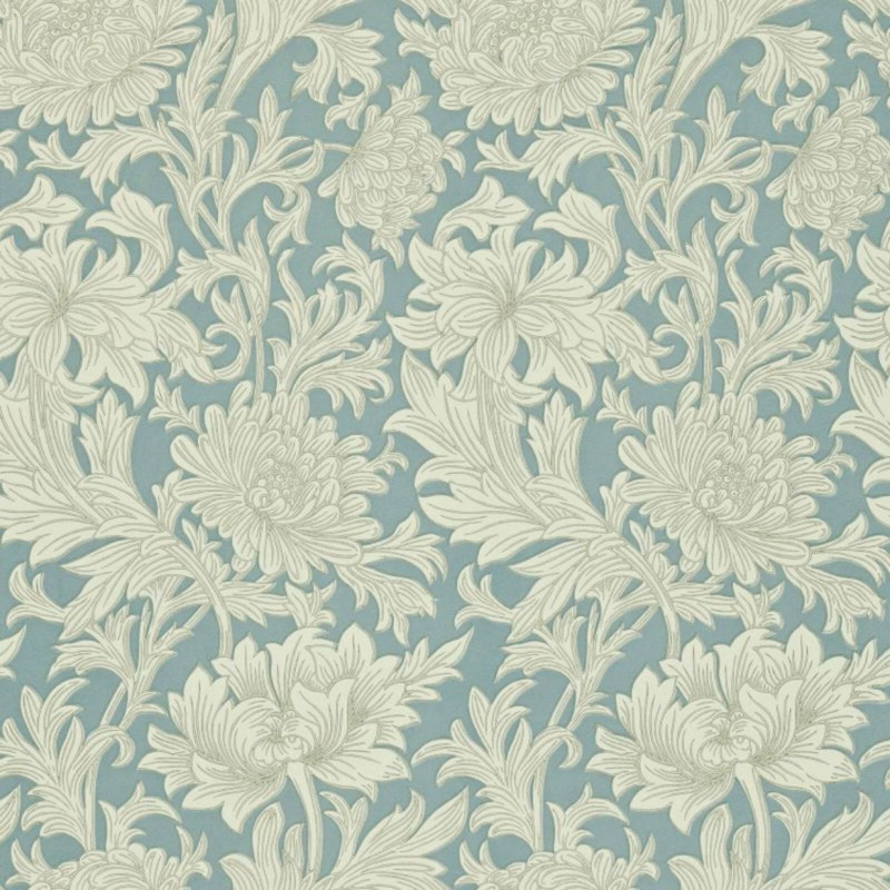 Chrysanthemum toile China Blue/Cream DMOWCH101
